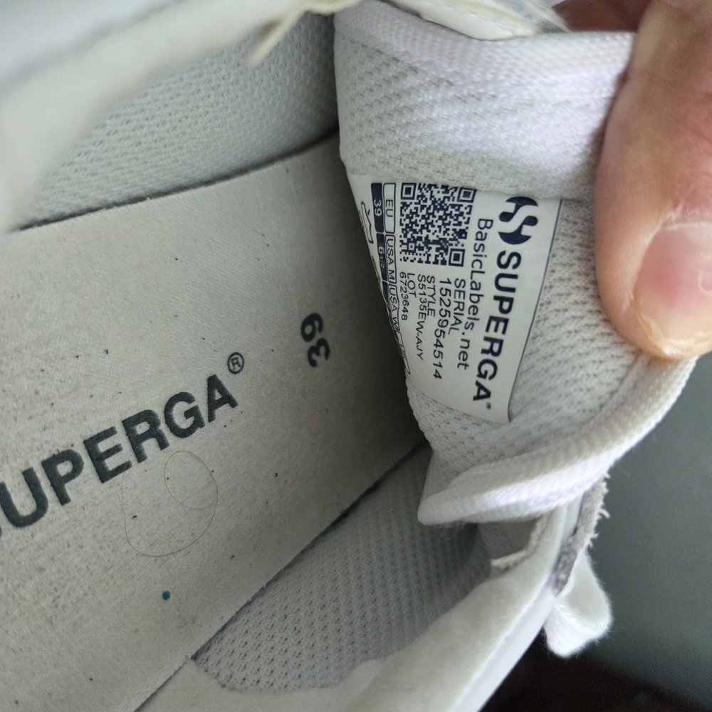 Superga White and Cream Women's Sneakers - Picture 4 of 4
